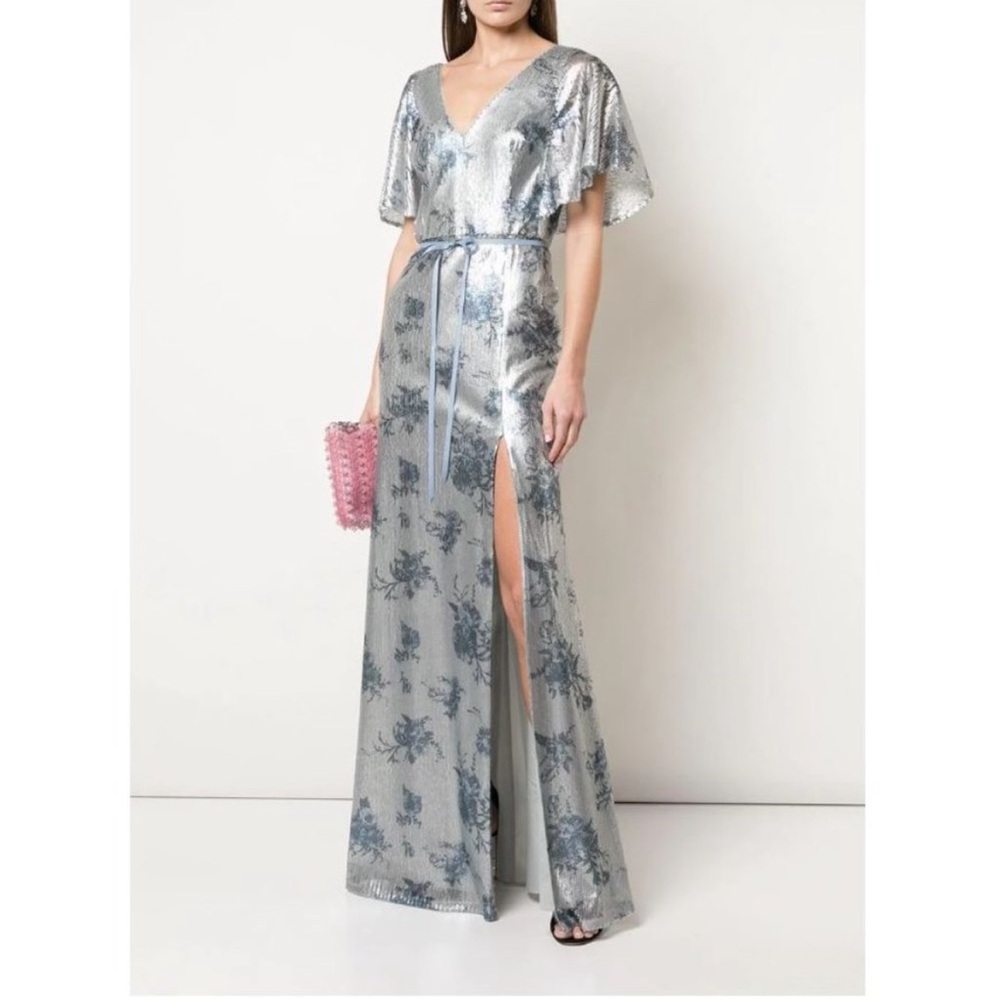 Marchesa Silver Sequin Dress
